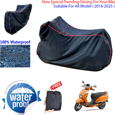 AUTOCAD Waterproof Two Wheeler Cover for TVS(Jupiter 125, Black)