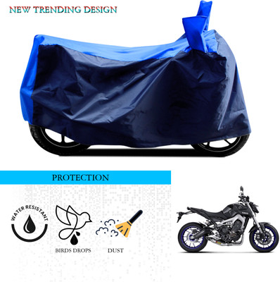 ANTHUB Waterproof Two Wheeler Cover for Yamaha(MT-09, Black, Blue)