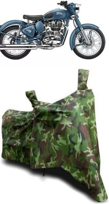 DeepShakshi AUTOMOTIVE Two Wheeler Cover for Royal Enfield(Classic Squadron BS6, Black)