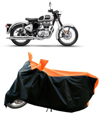 AESTRYD Two Wheeler Cover for Royal Enfield(Bullet 350 New BS6, Orange)