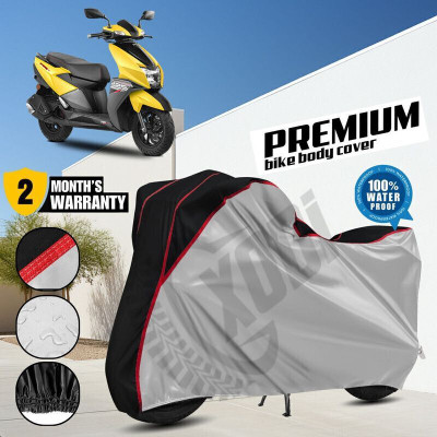 xodi Waterproof Two Wheeler Cover for TVS(NTORQ, Silver, Black)