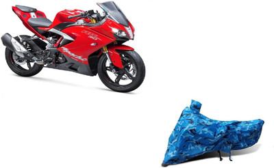 Anlopeproducts Waterproof Two Wheeler Cover for TVS(Apache RTR 310 BS6, Blue)