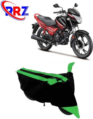 RRZ Waterproof Two Wheeler Cover for Hero(Glamour, Black, Green)