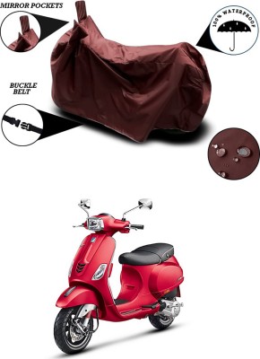 Genipap Waterproof Two Wheeler Cover for Piaggio(Vespa SXL 150, Maroon)