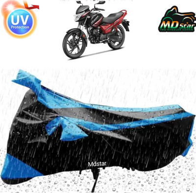 Mdstar Waterproof Two Wheeler Cover for Hero(Passion Pro i3S, Blue, Black)