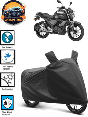 WRAPSTRIC Waterproof Two Wheeler Cover for Yamaha(FZ FI, Black)
