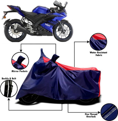 smwzxyu Waterproof Two Wheeler Cover for Yamaha(R15, Red, Blue)