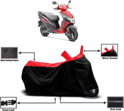 Amexride Two Wheeler Cover for Honda(Dio, Red)