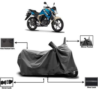 Amexride Two Wheeler Cover for Yamaha(FZ S FI (V 2.0), Grey)