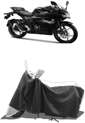 SUGASHRI Waterproof Two Wheeler Cover for Suzuki(Gixxer SF 150, White, Black)