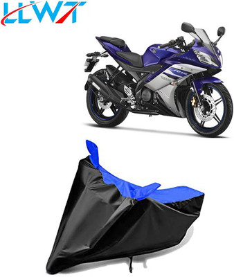 KPIND Waterproof Two Wheeler Cover for Yamaha(YZF R15 Ver 2.0, Black, Blue)