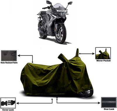 Amexride Two Wheeler Cover for Bajaj(Pulsar RS200 BS6, Green)