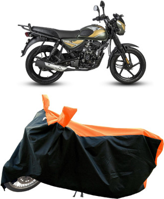 Mdstar Waterproof Two Wheeler Cover for Bajaj(CT100, Orange, Black)