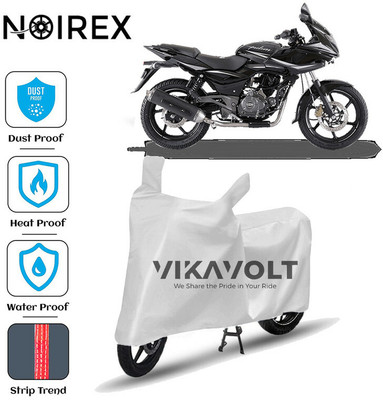 NOIREX Waterproof Two Wheeler Cover for Bajaj(Pulsar 220F, Silver)