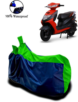 rakku Waterproof Two Wheeler Cover for Ampere(Zeal, Green, Blue)