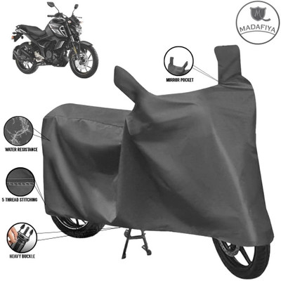 MADAFIYA Waterproof Two Wheeler Cover for Yamaha(FZS-FI V3 BS6, Grey)