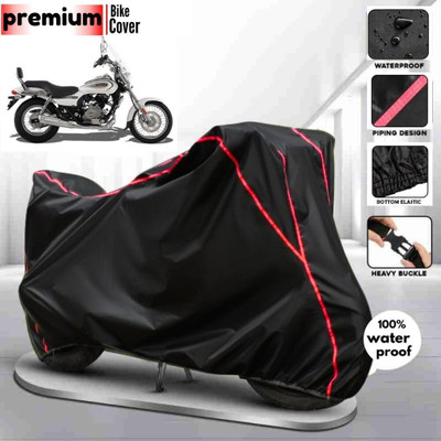 OliverX Waterproof Two Wheeler Cover for Bajaj(Avenger 220 Cruise, Black, Red)