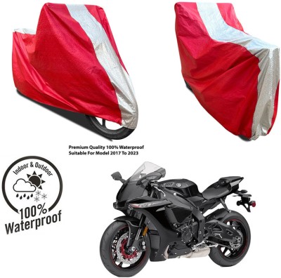 AutoGalaxy Waterproof Two Wheeler Cover for Hero(Passion Plus, Silver, Red)