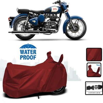DeepShakshi AUTOMOTIVE Waterproof Two Wheeler Cover for Universal For Bike(Maroon)