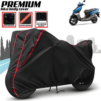 Mwiss Waterproof Two Wheeler Cover for Suzuki(Avenis 125, Black, Red)