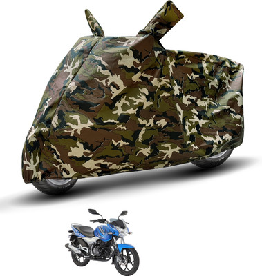 Auto Hub Waterproof Two Wheeler Cover for Bajaj(Discover 125 DTS-i, Brown)