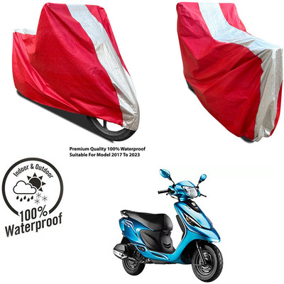 AUTOCAD Waterproof Two Wheeler Cover for Bajaj(Dominar 250, Silver, Red)