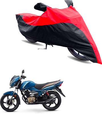 Motodreka Two Wheeler Cover for TVS(Victor, Red, Black)