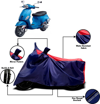 AUCTIMO Two Wheeler Cover for Piaggio(Vespa, Multicolor)