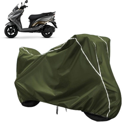 AUTOCAD Waterproof Two Wheeler Cover for Suzuki(Burgman Street, Green, White)