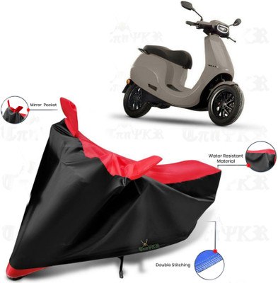 sowelar Waterproof Two Wheeler Cover for Ola(SS, Red, Black)