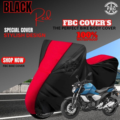 AUTOCAD Waterproof Two Wheeler Cover for Yamaha(FZ FI, Black)