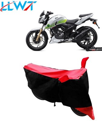 KPIND Waterproof Two Wheeler Cover for TVS(Apache RTR 200 Fi E100, Black, Red)