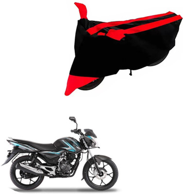 DeepShakshi AUTOMOTIVE Two Wheeler Cover for Bajaj(Discover 100 DTS-i, Black, Red)