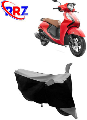 RRZ Waterproof Two Wheeler Cover for Yamaha(Fascino 125 FI, Black, Grey)