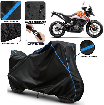 kerwa Two Wheeler Cover for KTM(390 Adventure, Black, Blue)