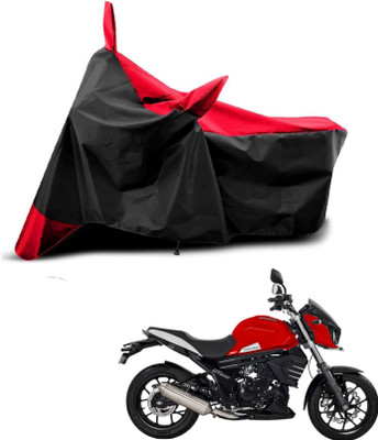 KEDIT Two Wheeler Cover for Mahindra(Mojo UT 300, Red, Black)