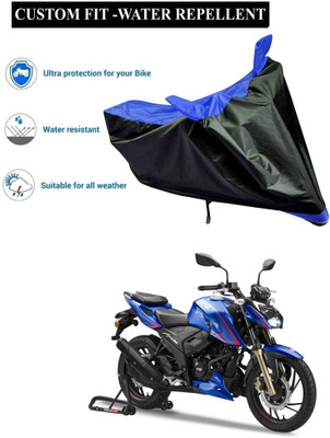 PAGORA Waterproof Two Wheeler Cover for TVS(Apache RTR 200 4V, Blue)