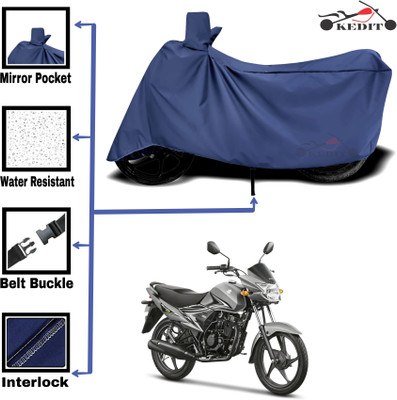 KEDIT Two Wheeler Cover for Universal For Bike(Hayate, Blue)