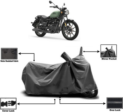 Amexride Two Wheeler Cover for Royal Enfield(Meteor 350, Grey)