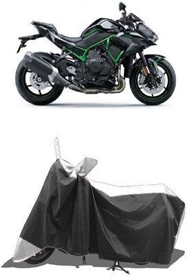 SUGASHRI Waterproof Two Wheeler Cover for Kawasaki(ZH2, White, Black)
