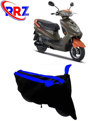RRZ Waterproof Two Wheeler Cover for Okinawa(Ridge Plus, Black, Blue)
