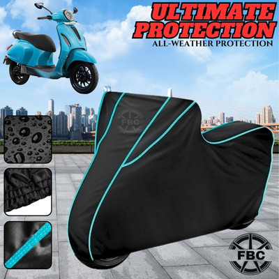 OliverX Waterproof Two Wheeler Cover for Bajaj(Chetak, Black)
