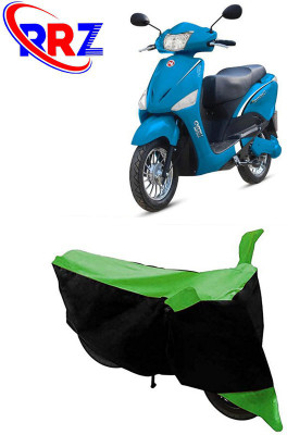 RRZ Waterproof Two Wheeler Cover for Hero Electric(Electric Optima, Black, Green)