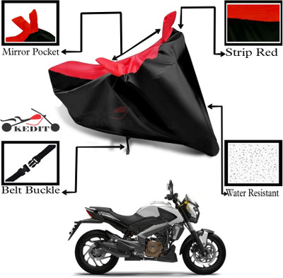 KEDIT Two Wheeler Cover for Bajaj(Dominar 400, Red, Black)