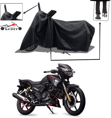 KEDIT Two Wheeler Cover for TVS(Apache RTR 180, Black)