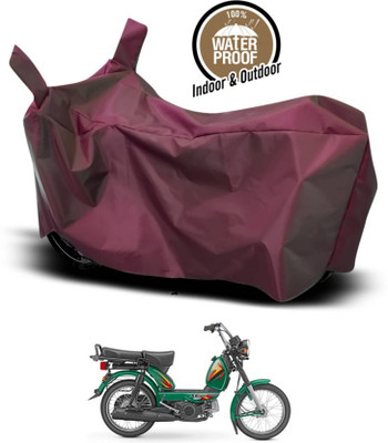 KEDIT Two Wheeler Cover for TVS(XL 100 Heavy Duty, Maroon)