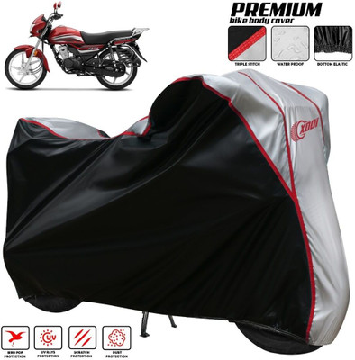 xodi Two Wheeler Cover for Honda(CD 110 Dream, Silver, Black)