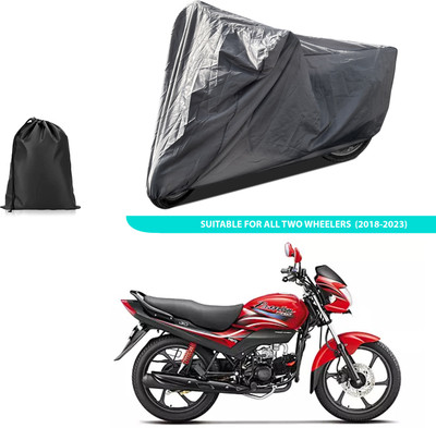 PAGORA Two Wheeler Cover for Hero(Passion Plus, Grey)