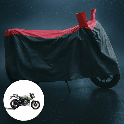 CODOKI Waterproof Two Wheeler Cover for TVS(Apache RTR 200 Fi E100, Grey, Red)