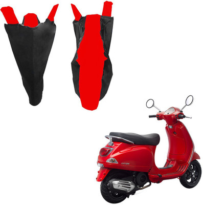 RiderShine Waterproof Two Wheeler Cover for Piaggio(Vespa LX 125, Black, Red)